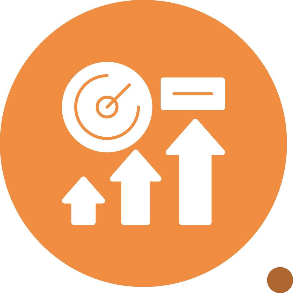 Rise Radius Glyph Shadow Icon vector