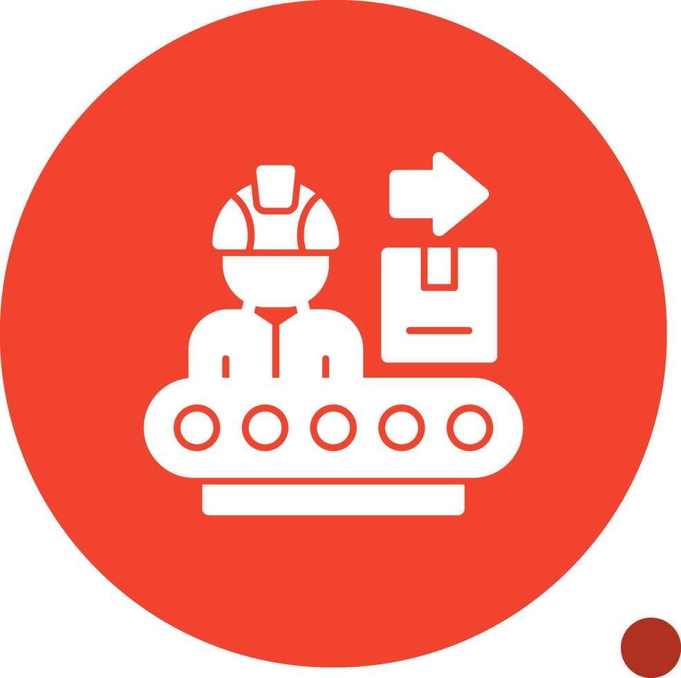 Manufacturing Process Glyph Shadow Icon vector