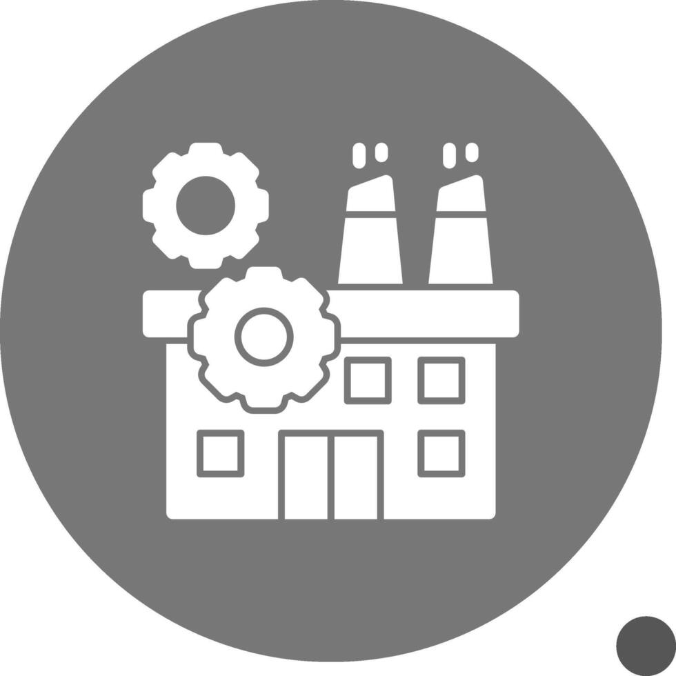 industria engranaje glifo sombra icono vector