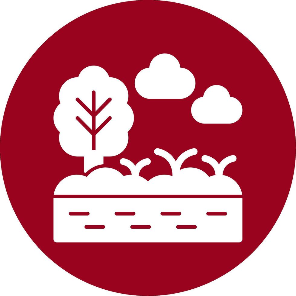 Swamp Glyph Circle Icon vector