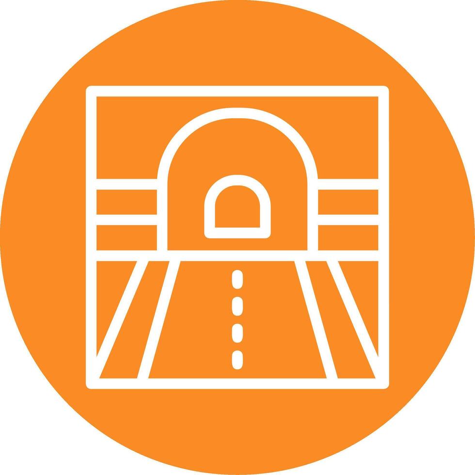 Tunnel Outline Circle Icon vector