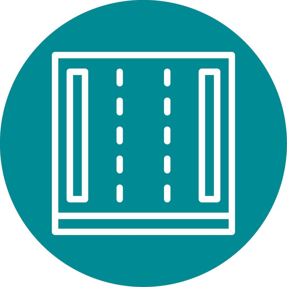 Highway Outline Circle Icon vector