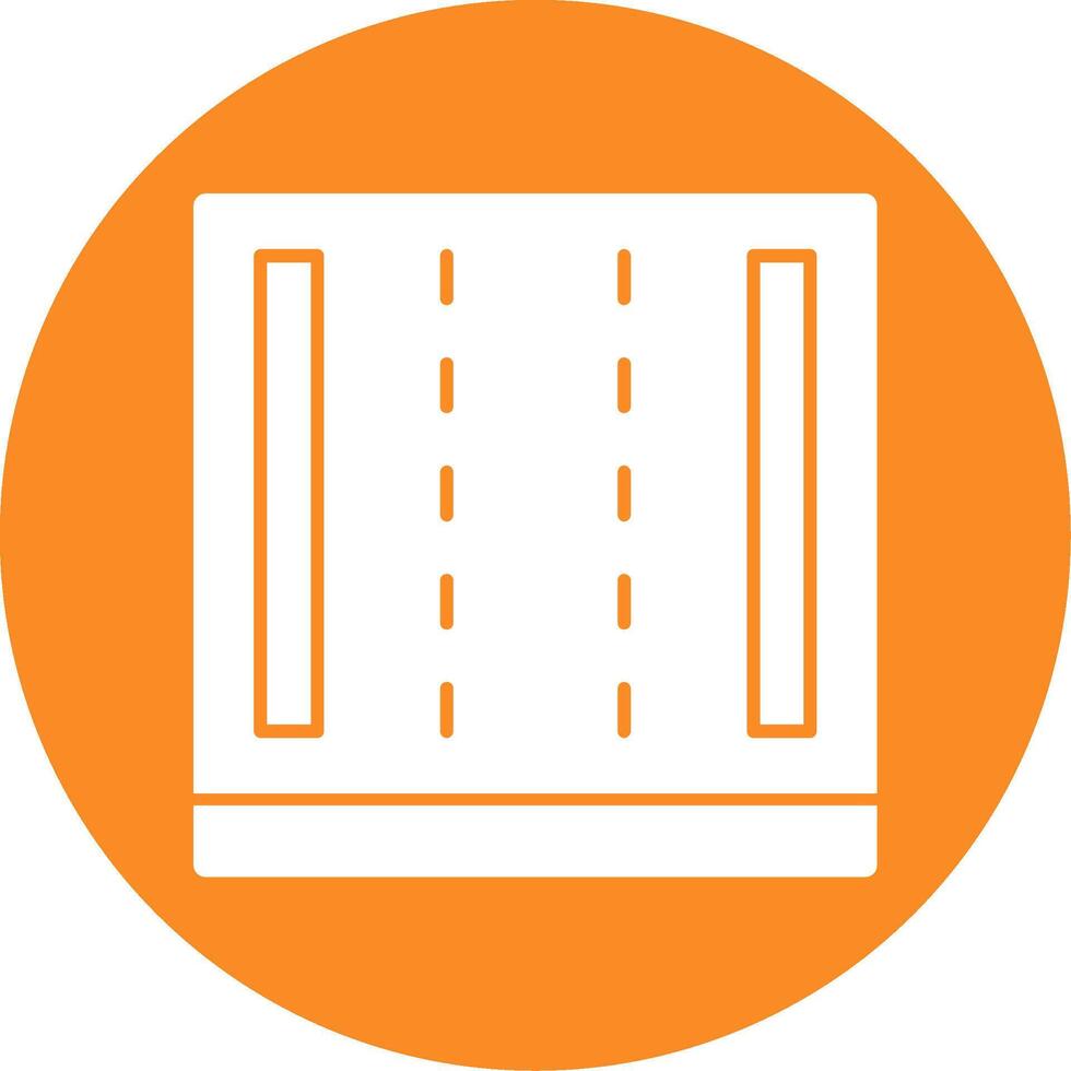 Highway Glyph Circle Icon vector