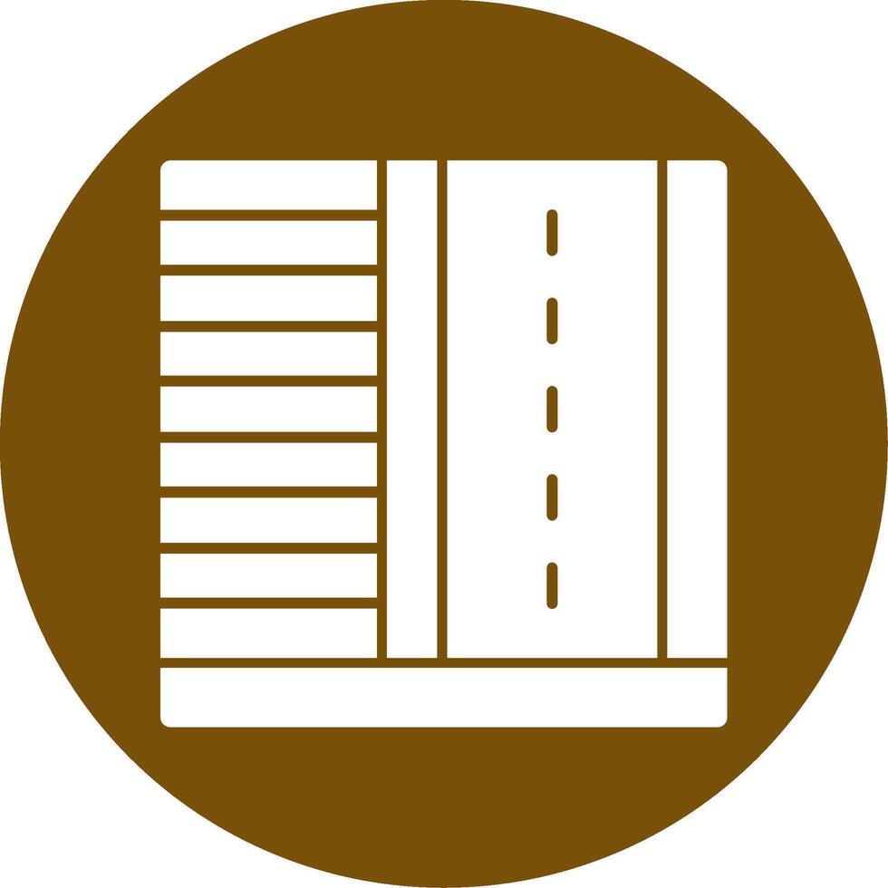 Sidewalk Glyph Circle Icon vector