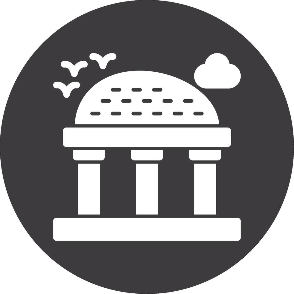 Esplanade Glyph Circle Icon vector