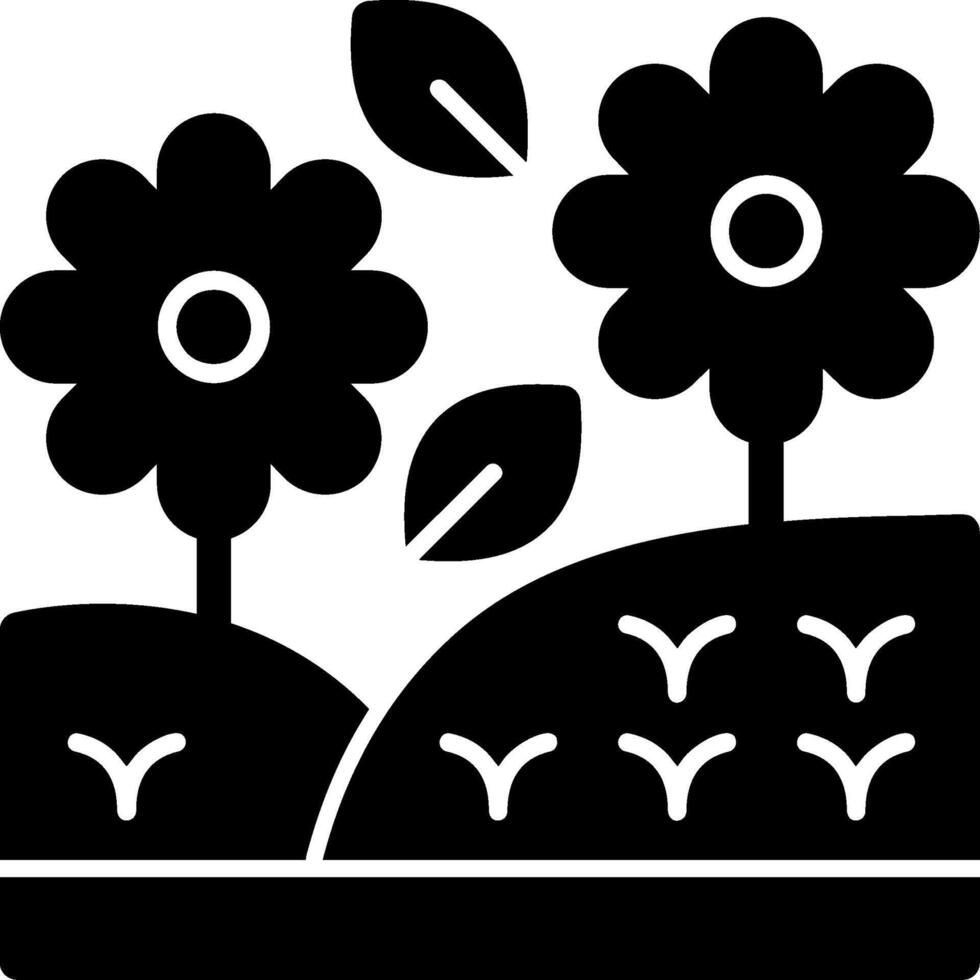 Meadow Glyph Icon vector