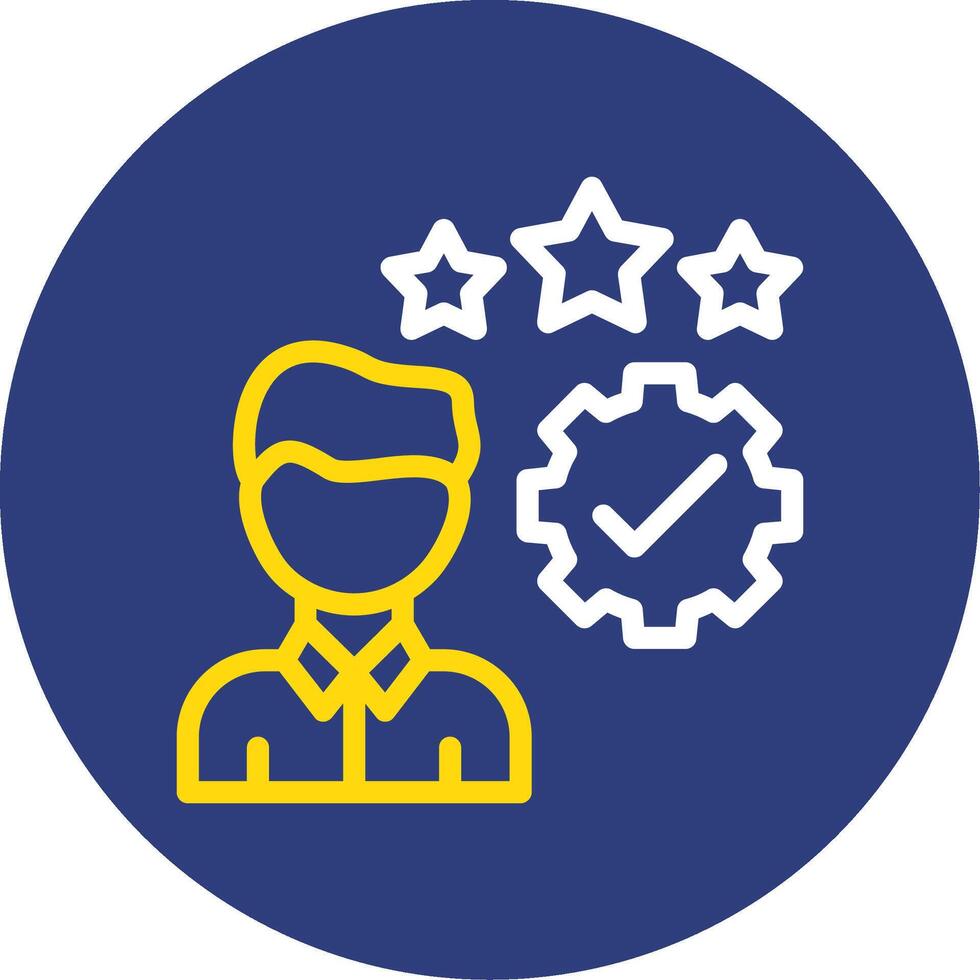 Values Dual Line Circle Icon vector