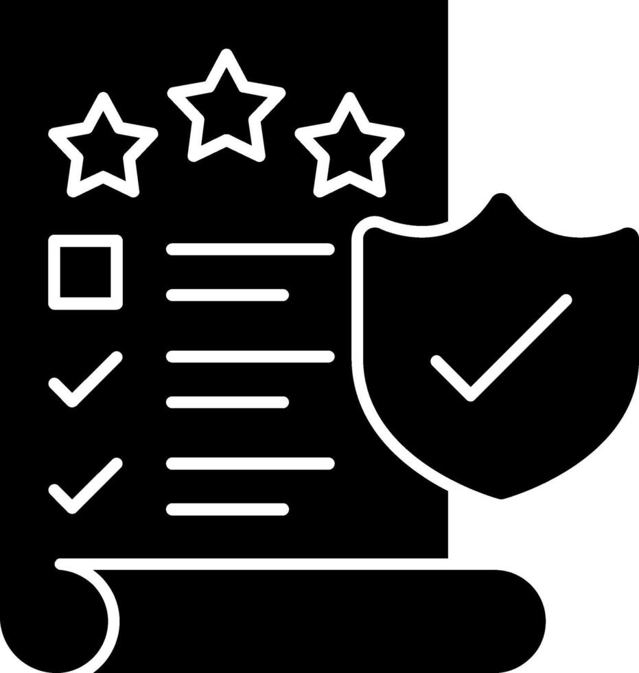 Quality Assurance Glyph Icon vector