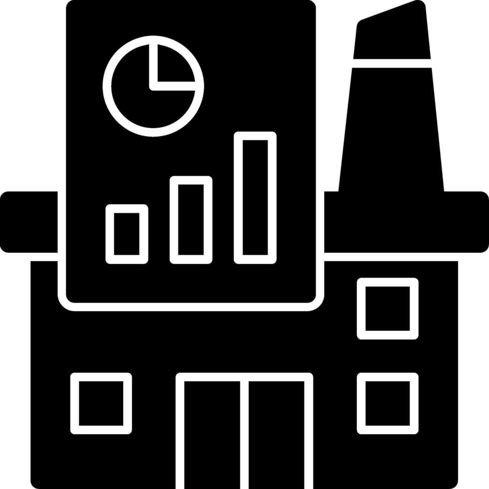 Industry Growth Chart Glyph Icon vector