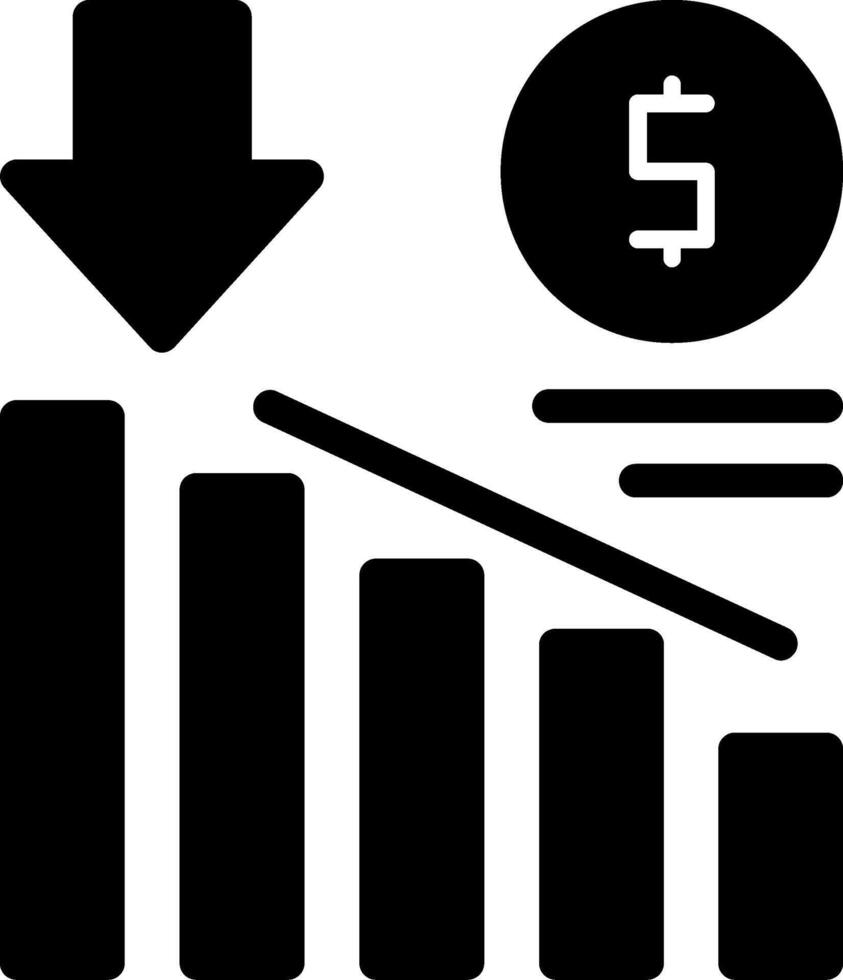 Loss Glyph Icon vector