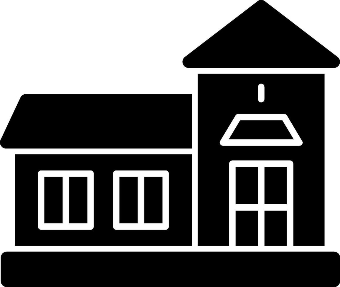 Farmhouse Glyph Icon vector
