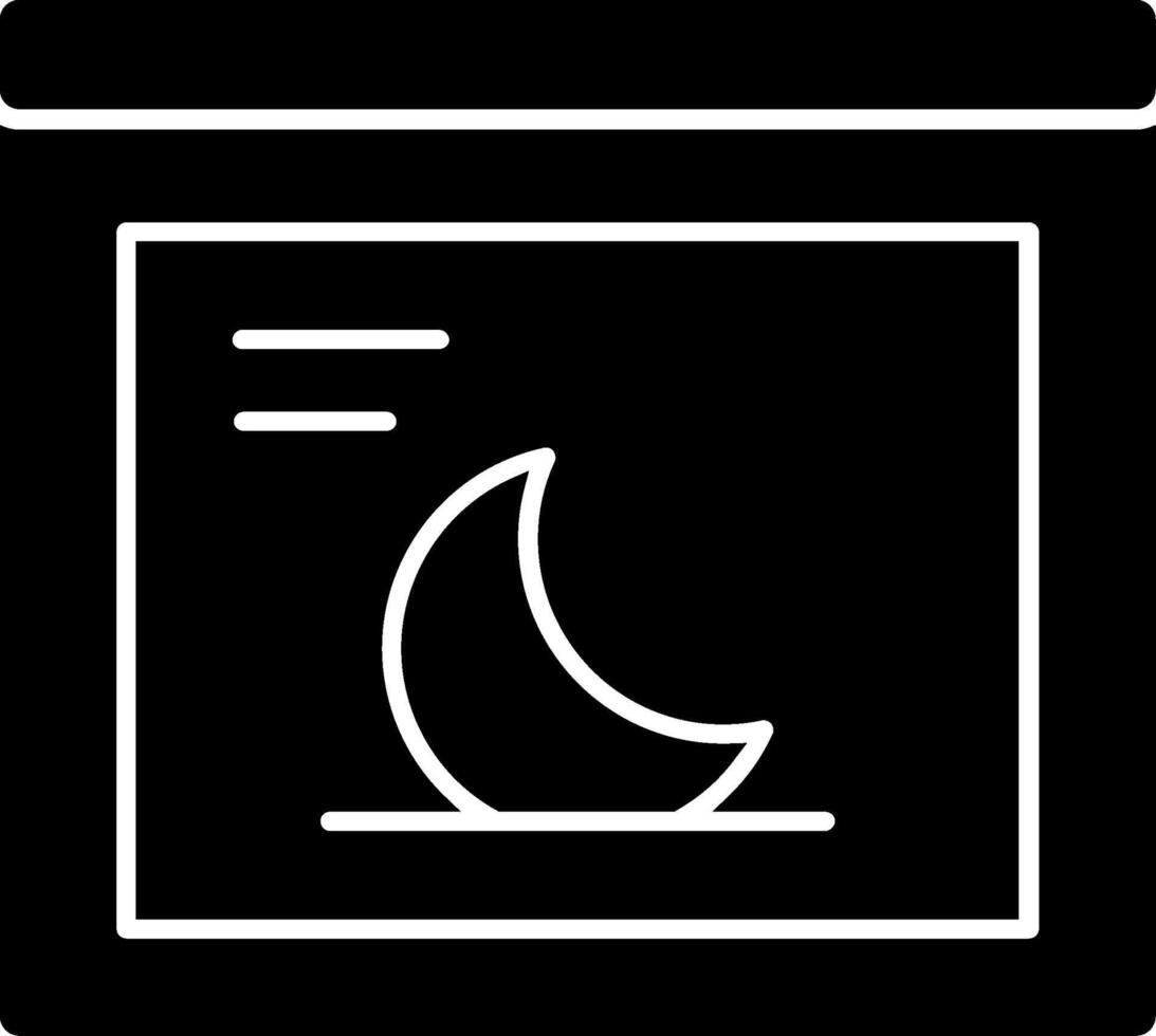 icono de glifo de luna vector