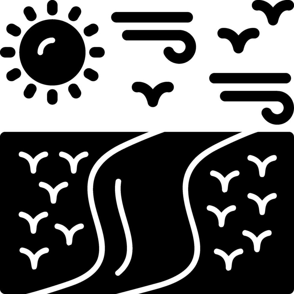 Marsh Glyph Icon vector