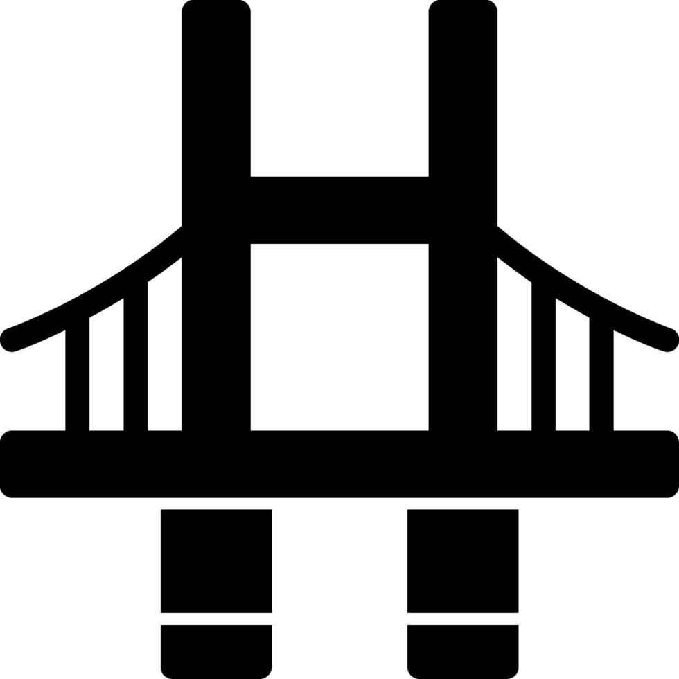 icono de glifo de puente vector