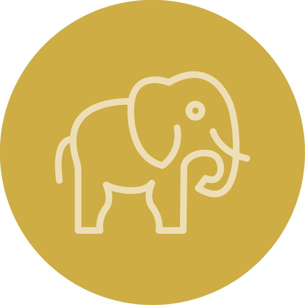 Elephant Line Multi color Icon vector