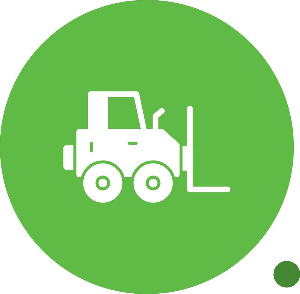 Forklift Glyph Shadow Icon vector