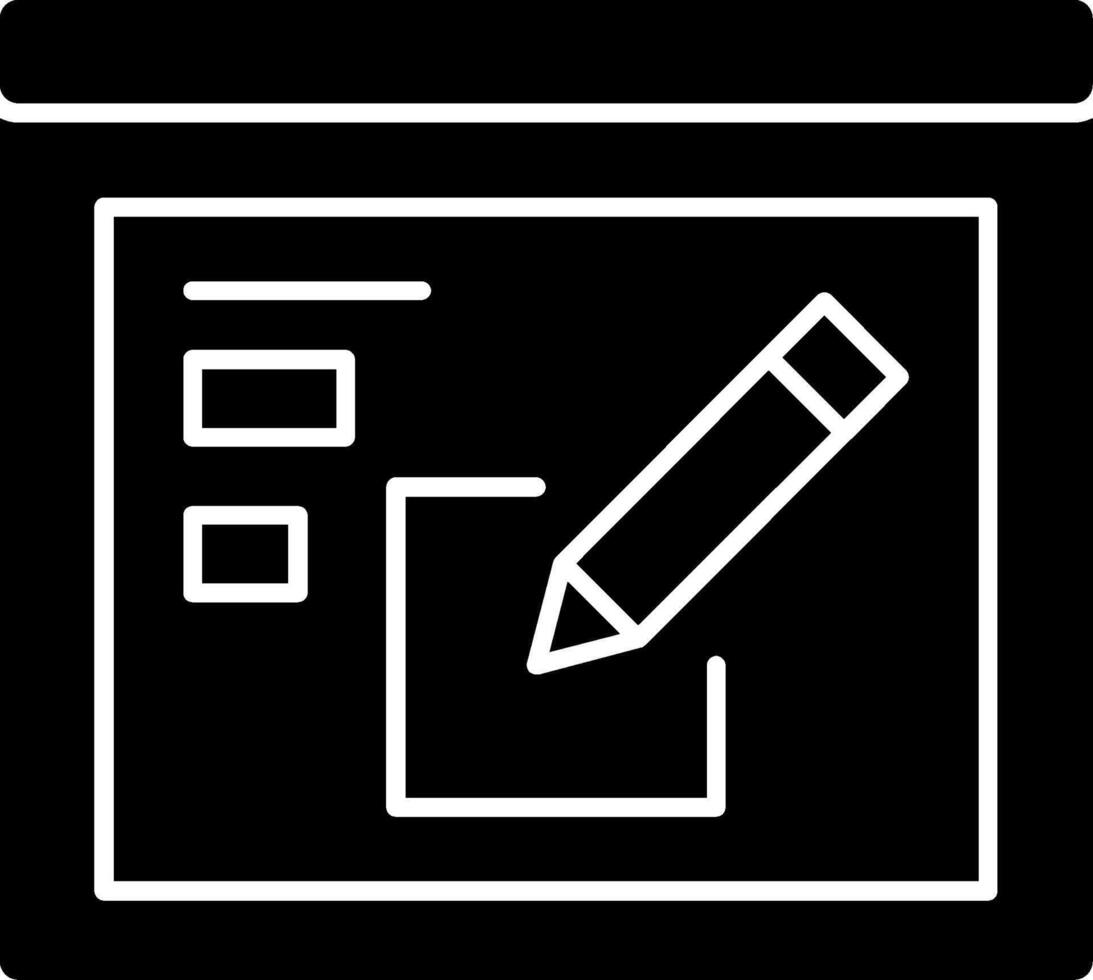 Edit Glyph Icon vector