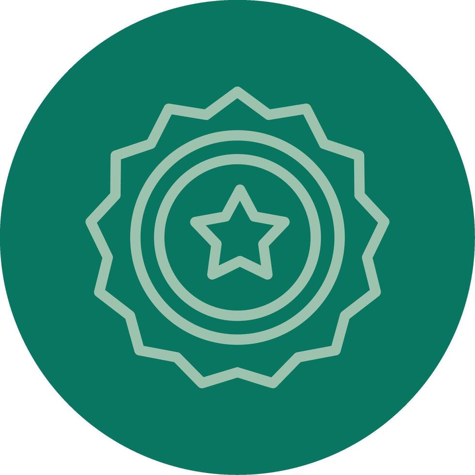Sheriff Badge Line Multi color Icon vector
