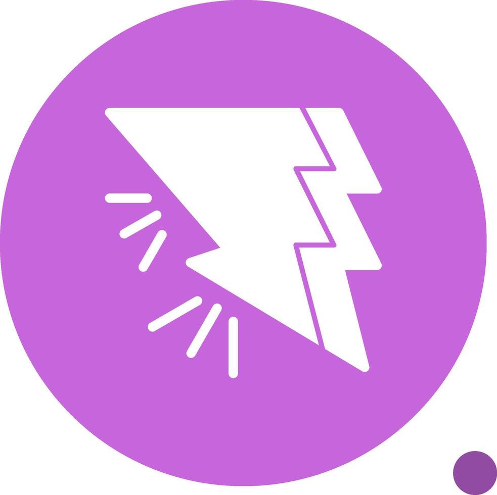 Bold Bolt Glyph Shadow Icon vector