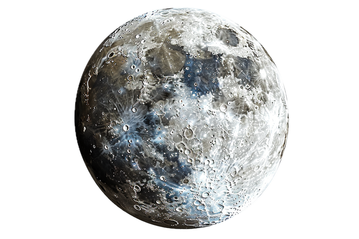 AI generated Full Moon Detailed Surface Close-Up png