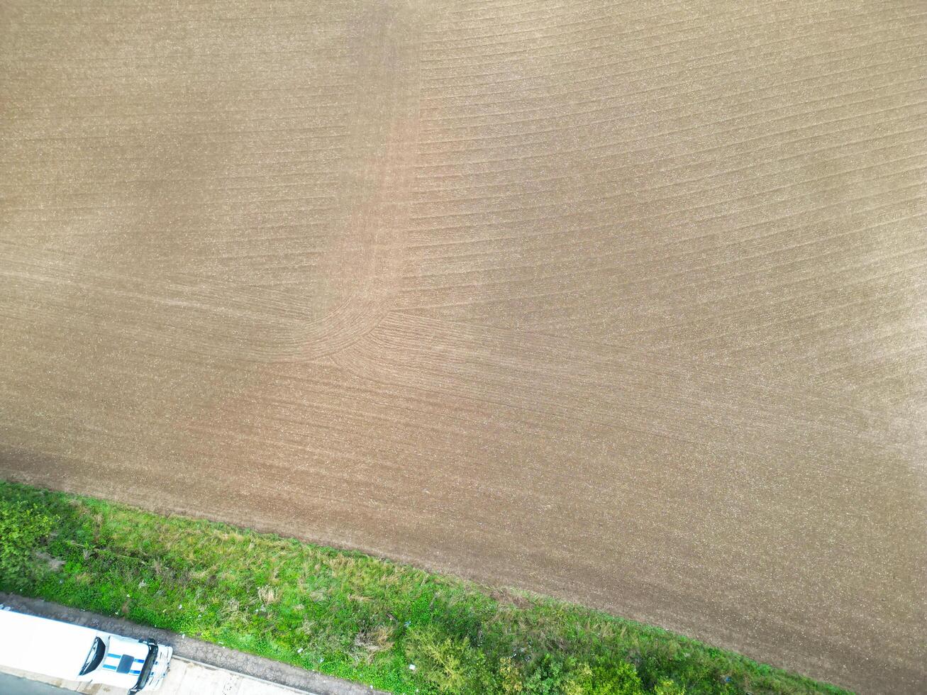 High Angle View of British Countryside Landscape at Hitchin City of England UK photo