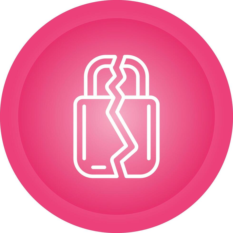 Brocken Padlock Vector Icon