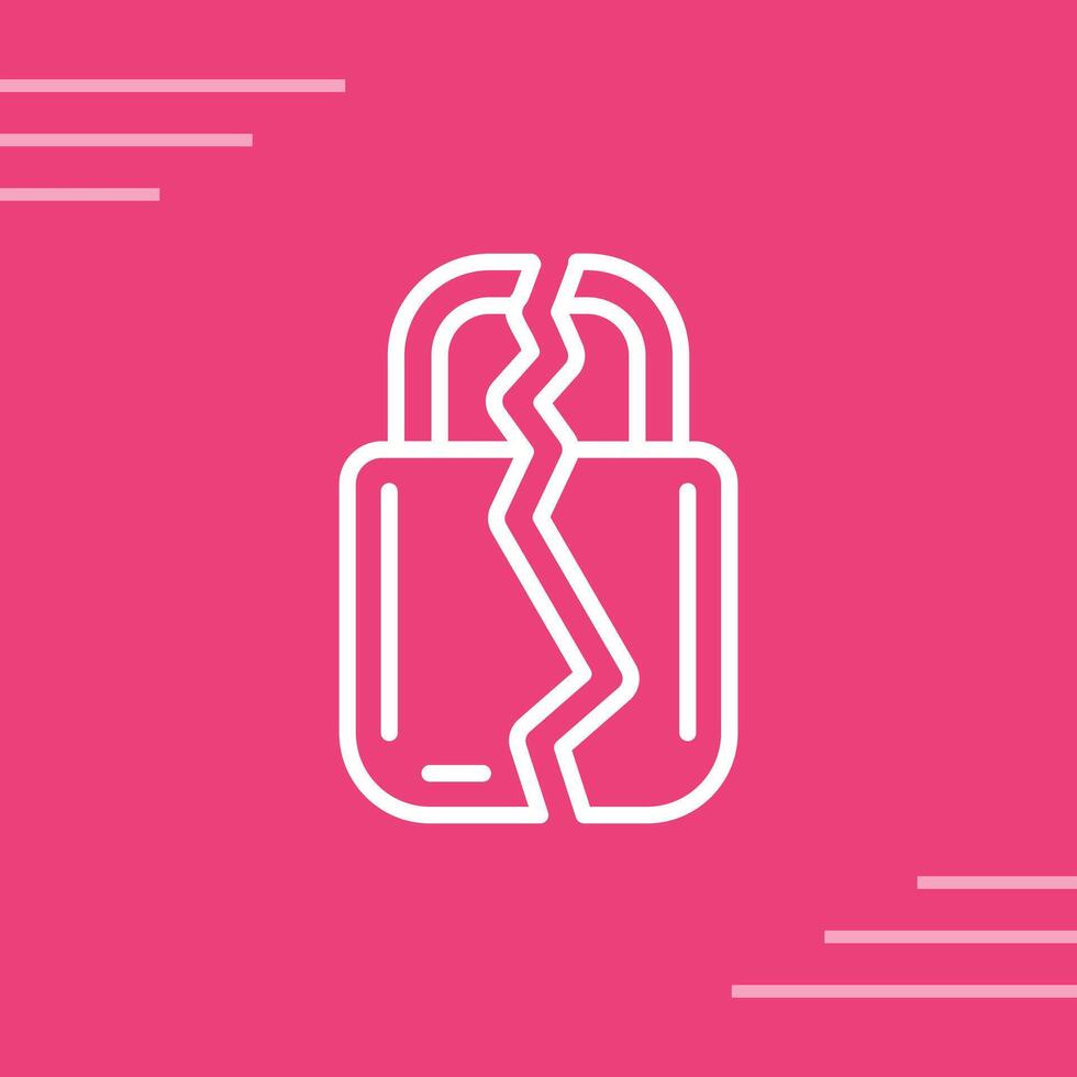 Brocken Padlock Vector Icon