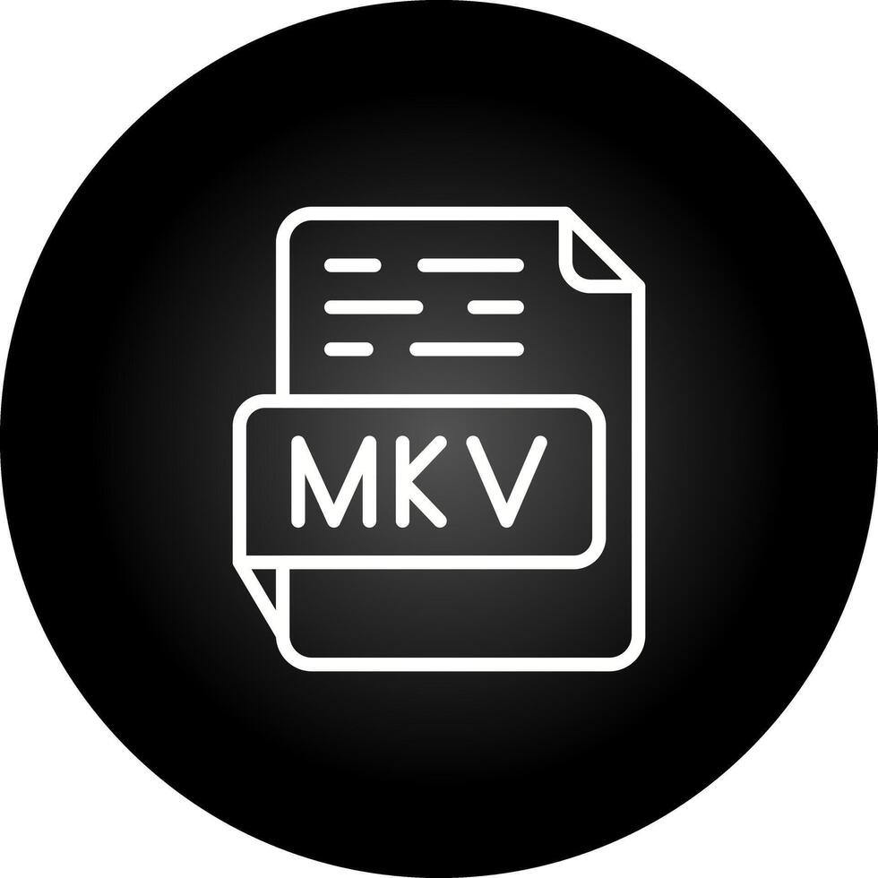 icono de vector mkv