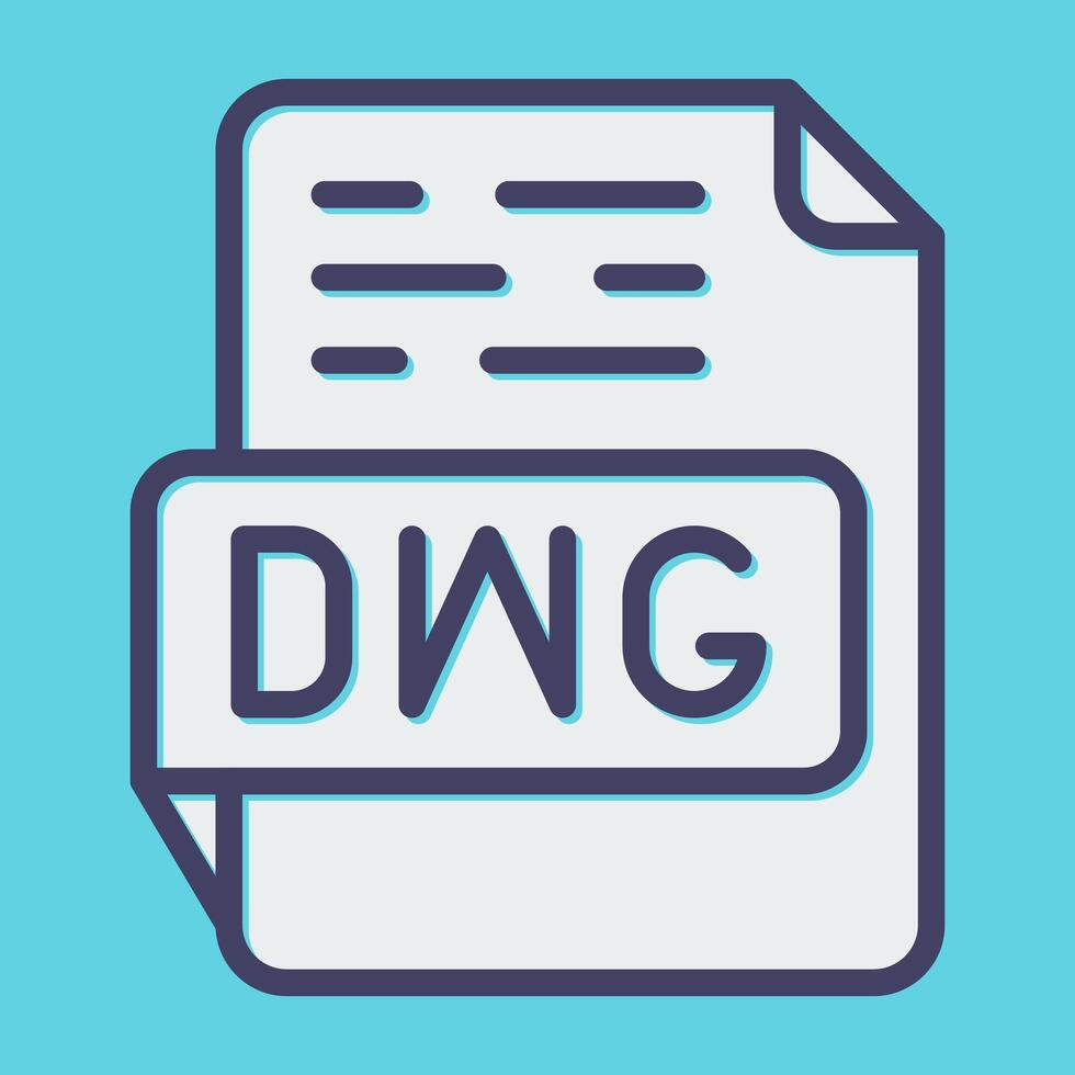 dwg vector icono