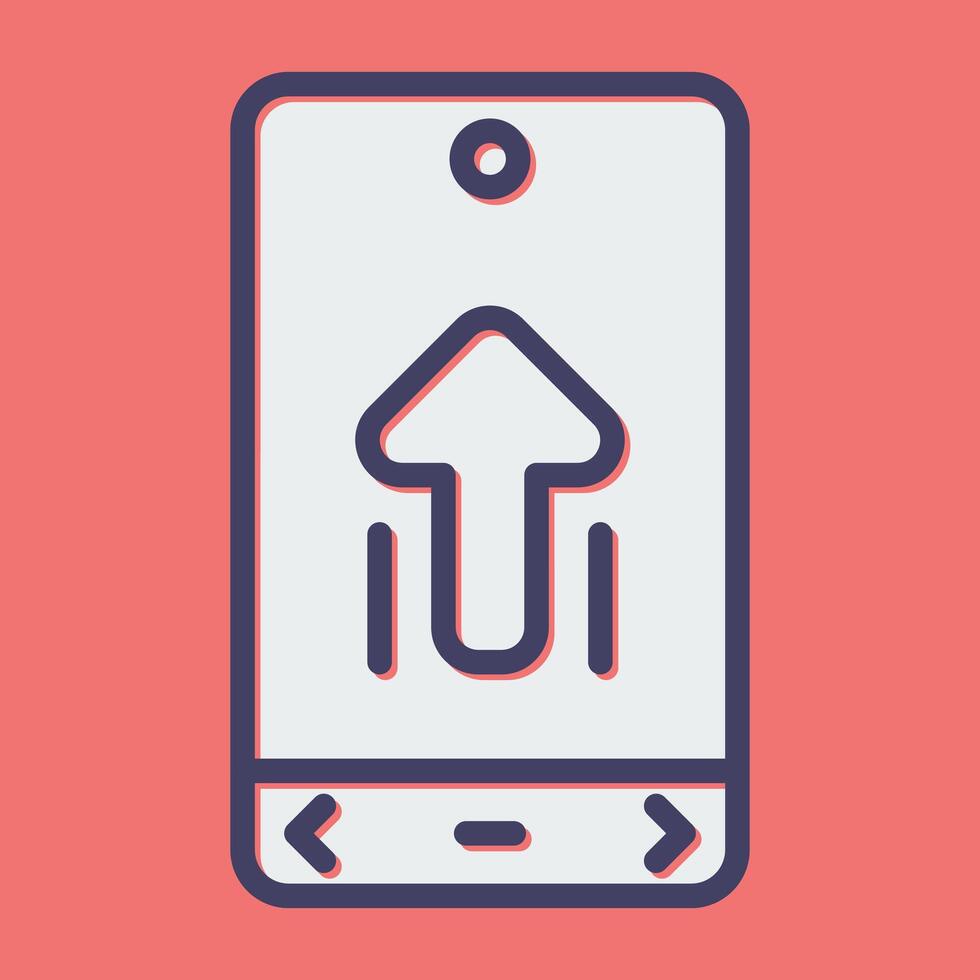 Swip Up Vector Icon