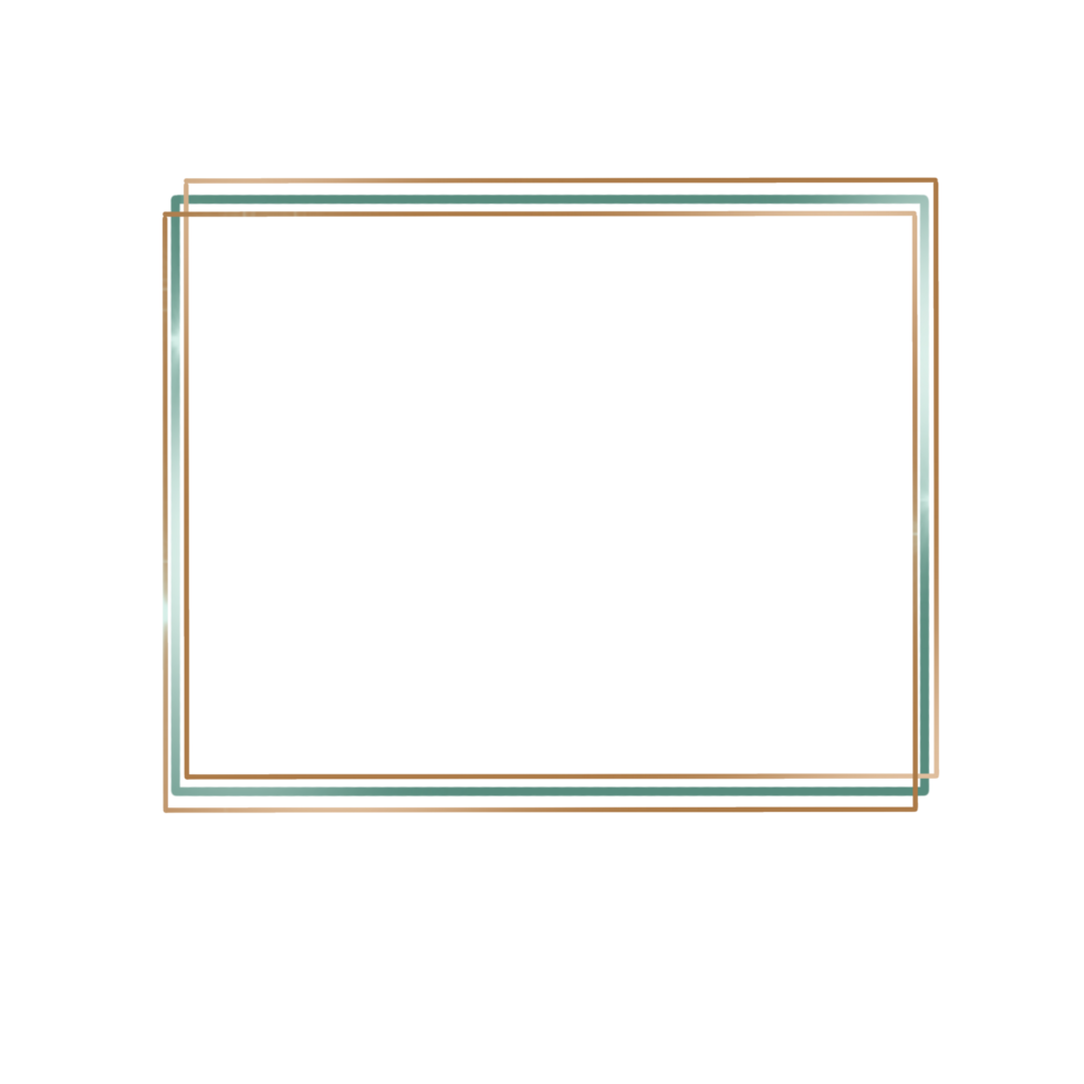 Green and Bronze Square Border png