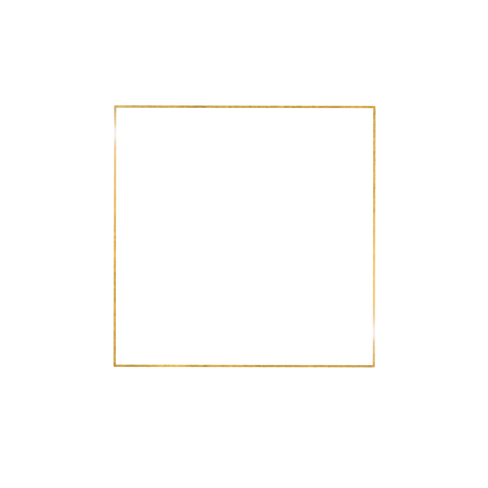 Simple Gold Square Border Frame png