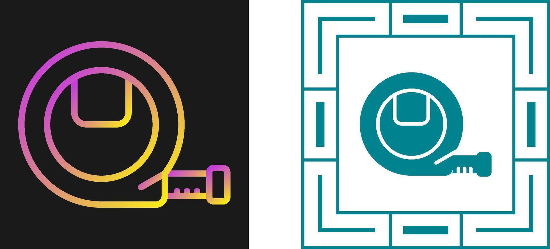 Electrician's Tape Measure Vector Icon