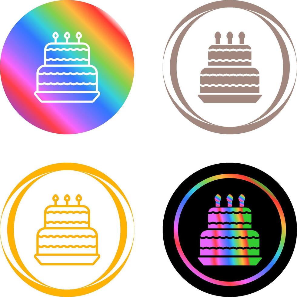 Birthday cake Vector Icon