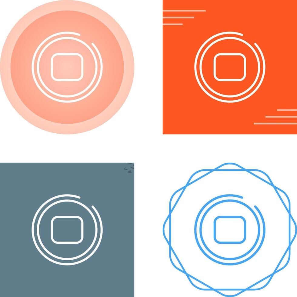 Stop Button Vector Icon
