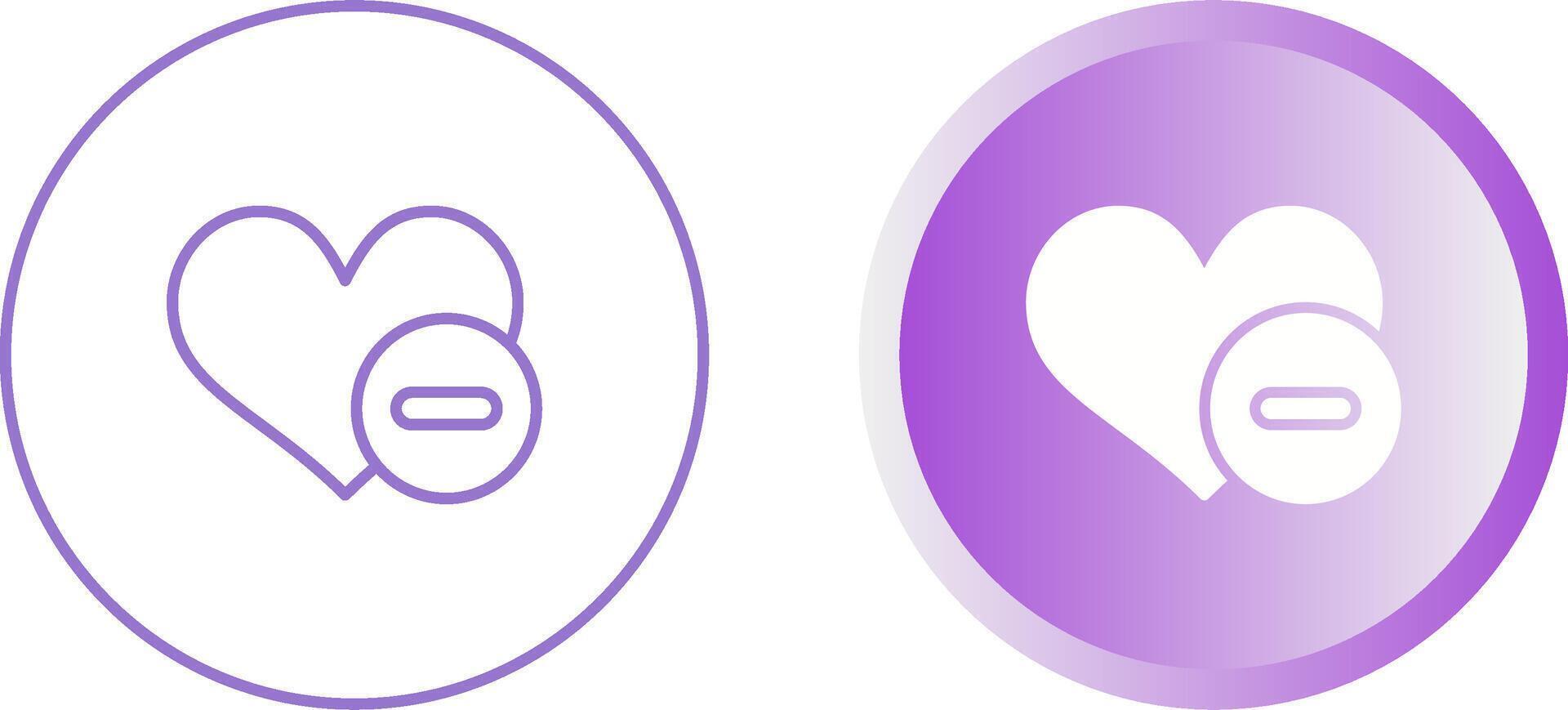 Negative Love Vector Icon