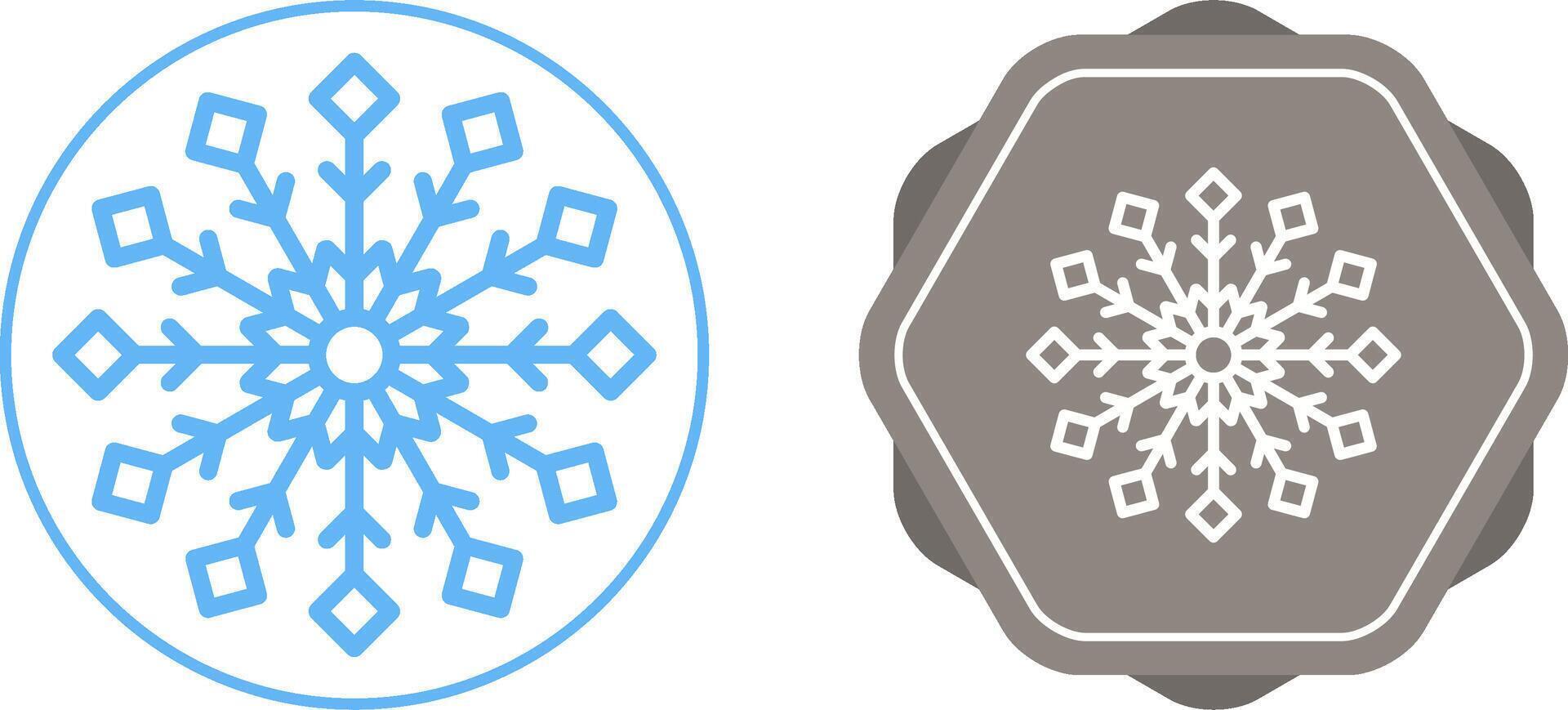 icono de vector de copo de nieve