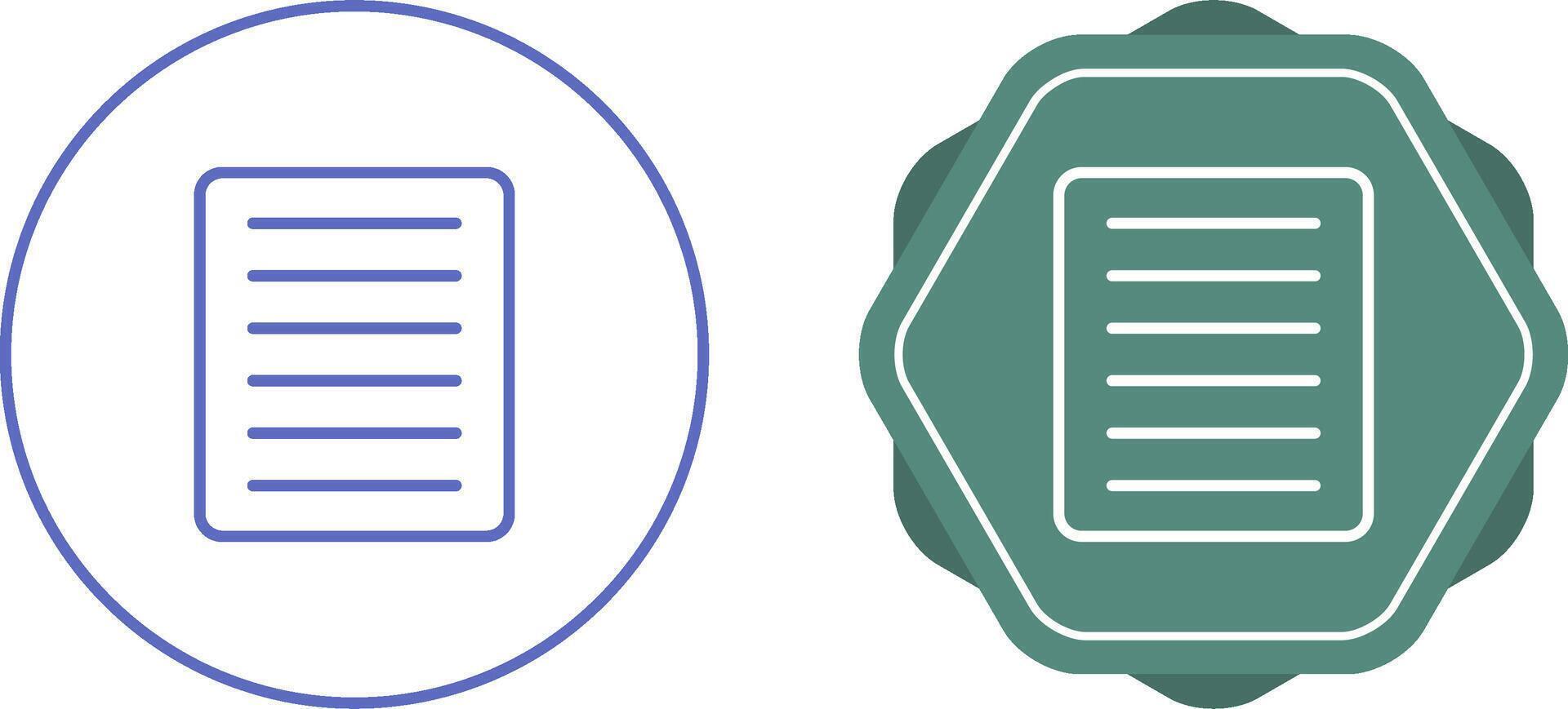 Document Align Justify Vector Icon