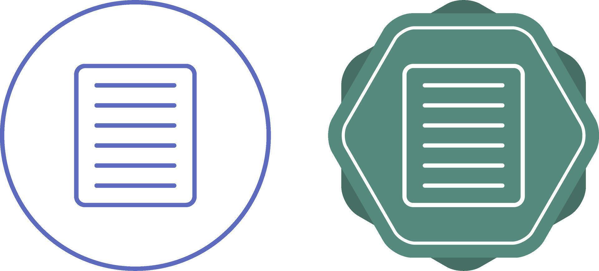 Document Align Justify Vector Icon