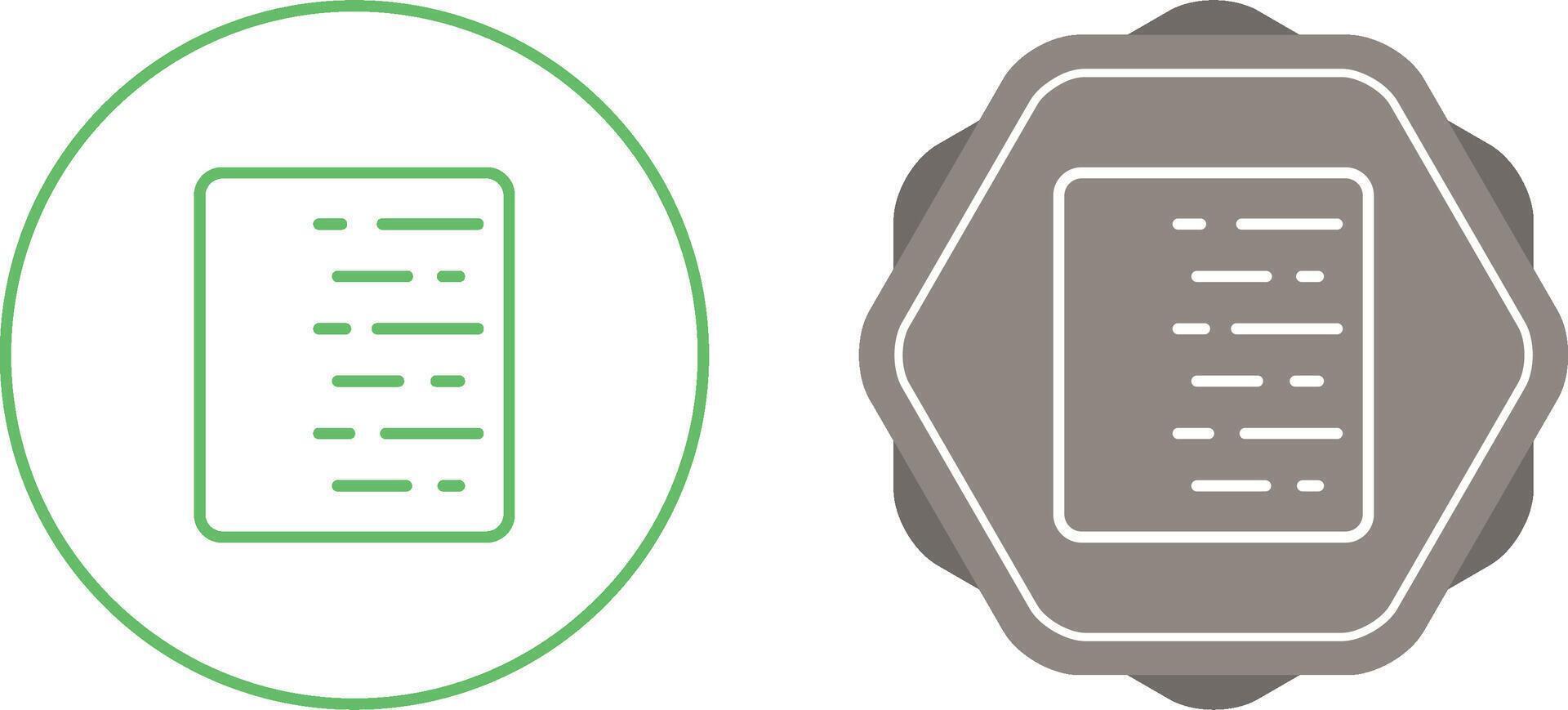Document Align Right Vector Icon
