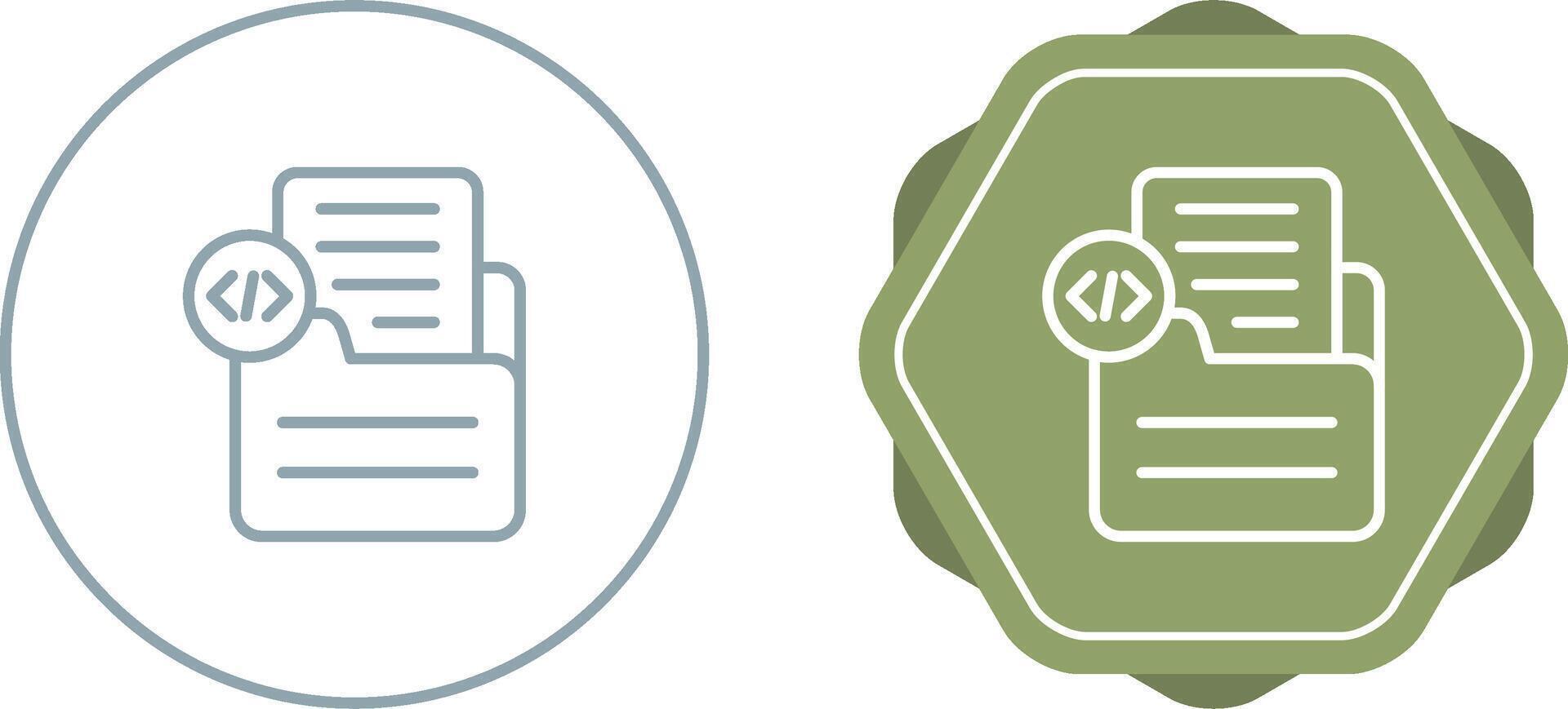 Document Insert Code Vector Icon