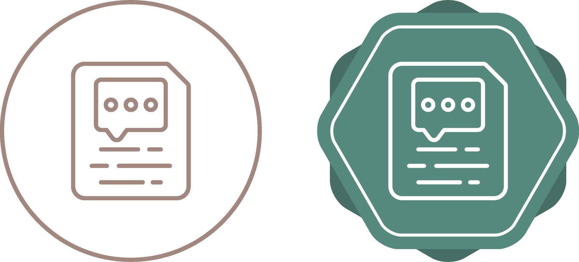 Document Insert Comment Vector Icon