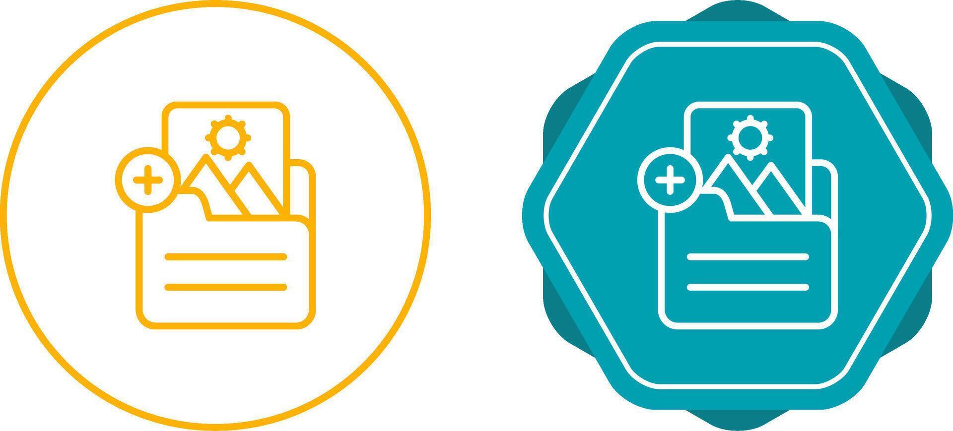Document Insert Image Vector Icon