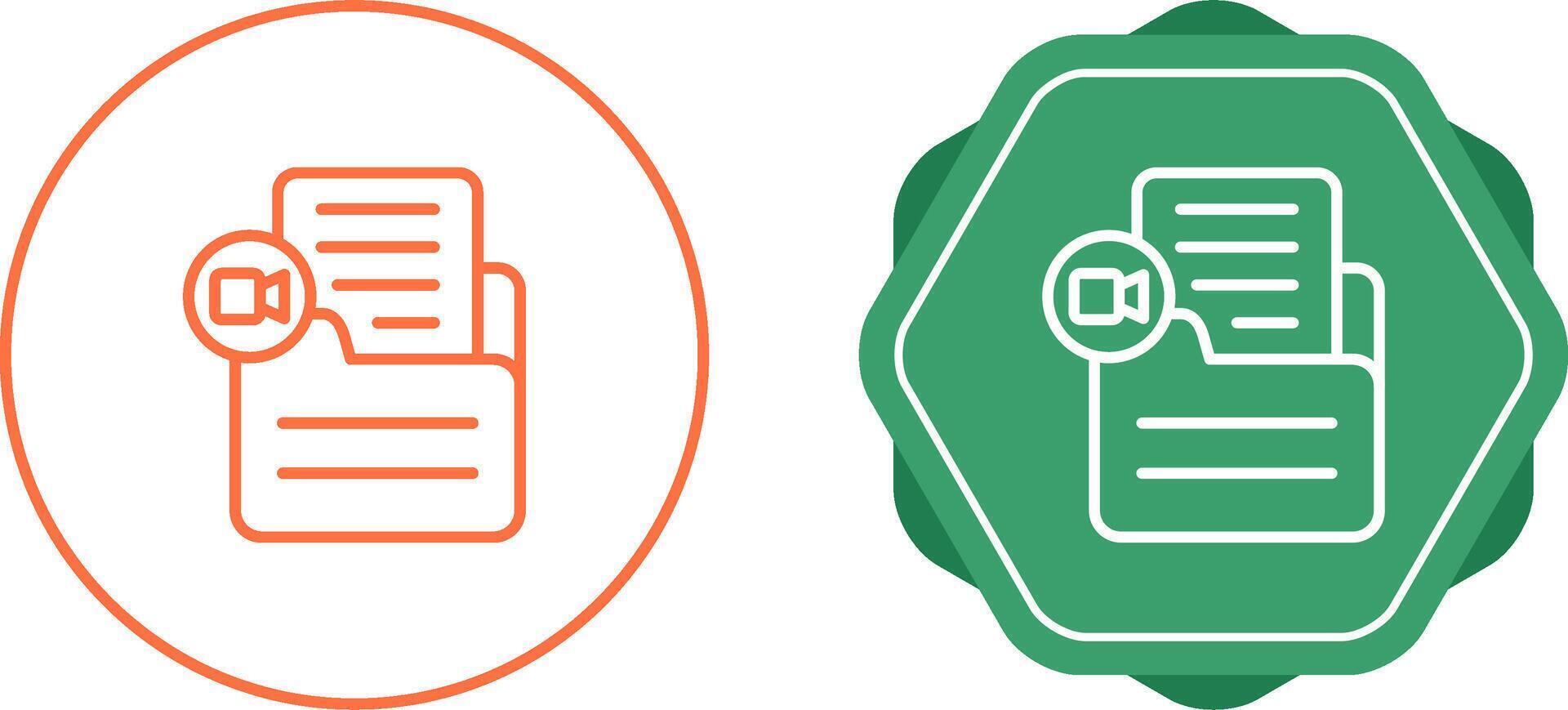 Document Insert Video Vector Icon