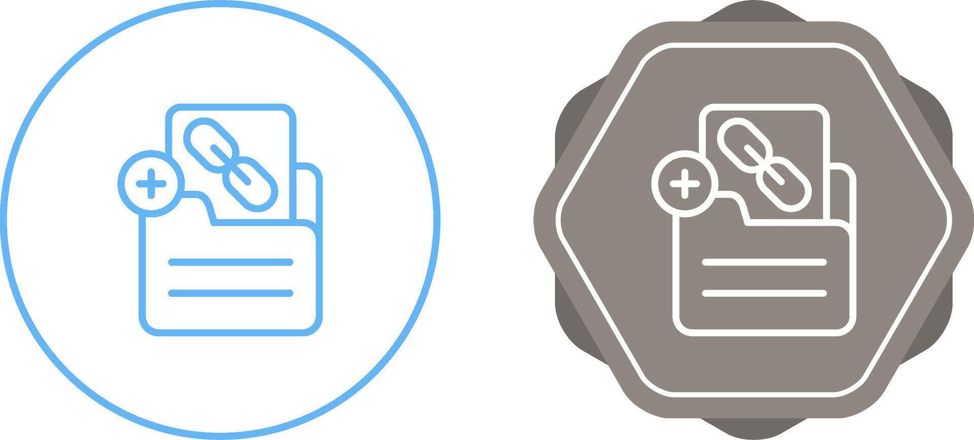 Document Insert Link Vector Icon