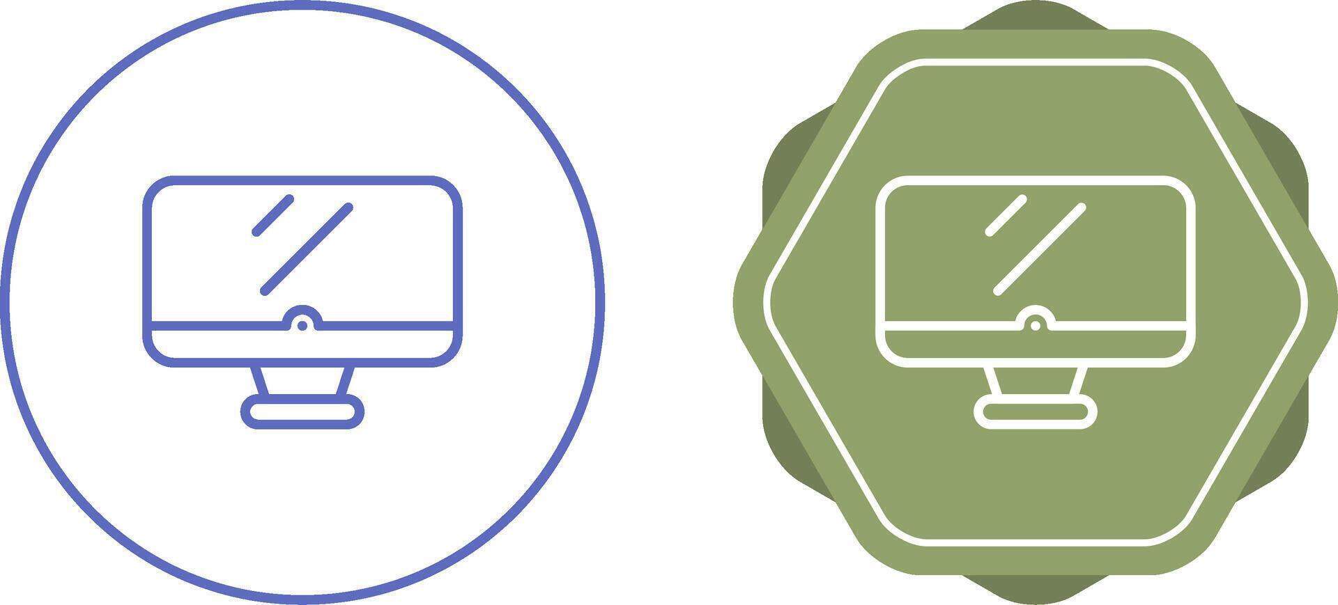 Desktop computer Vector Icon