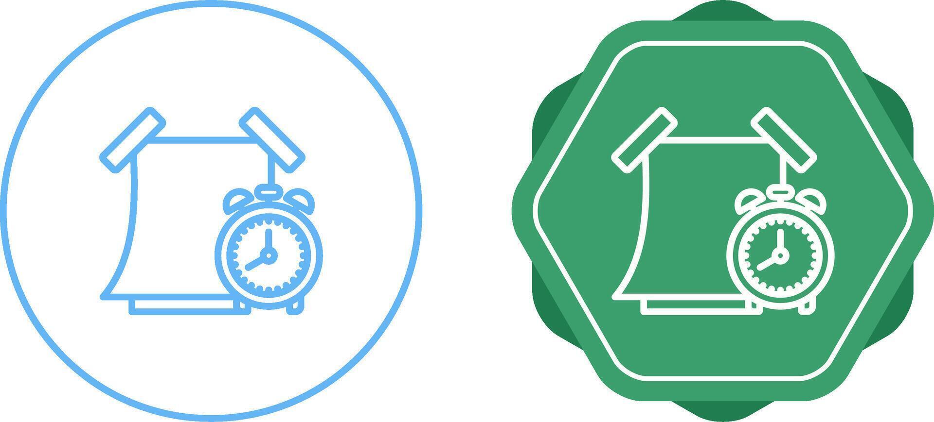 Sticky note with alarm clock Vector Icon