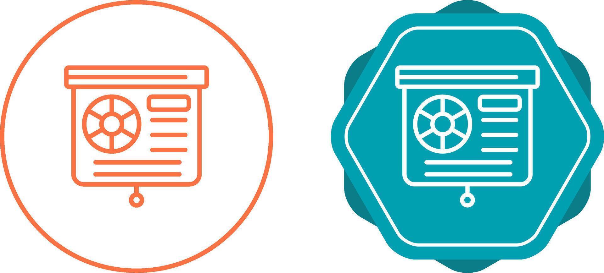 Presentation Slide Vector Icon