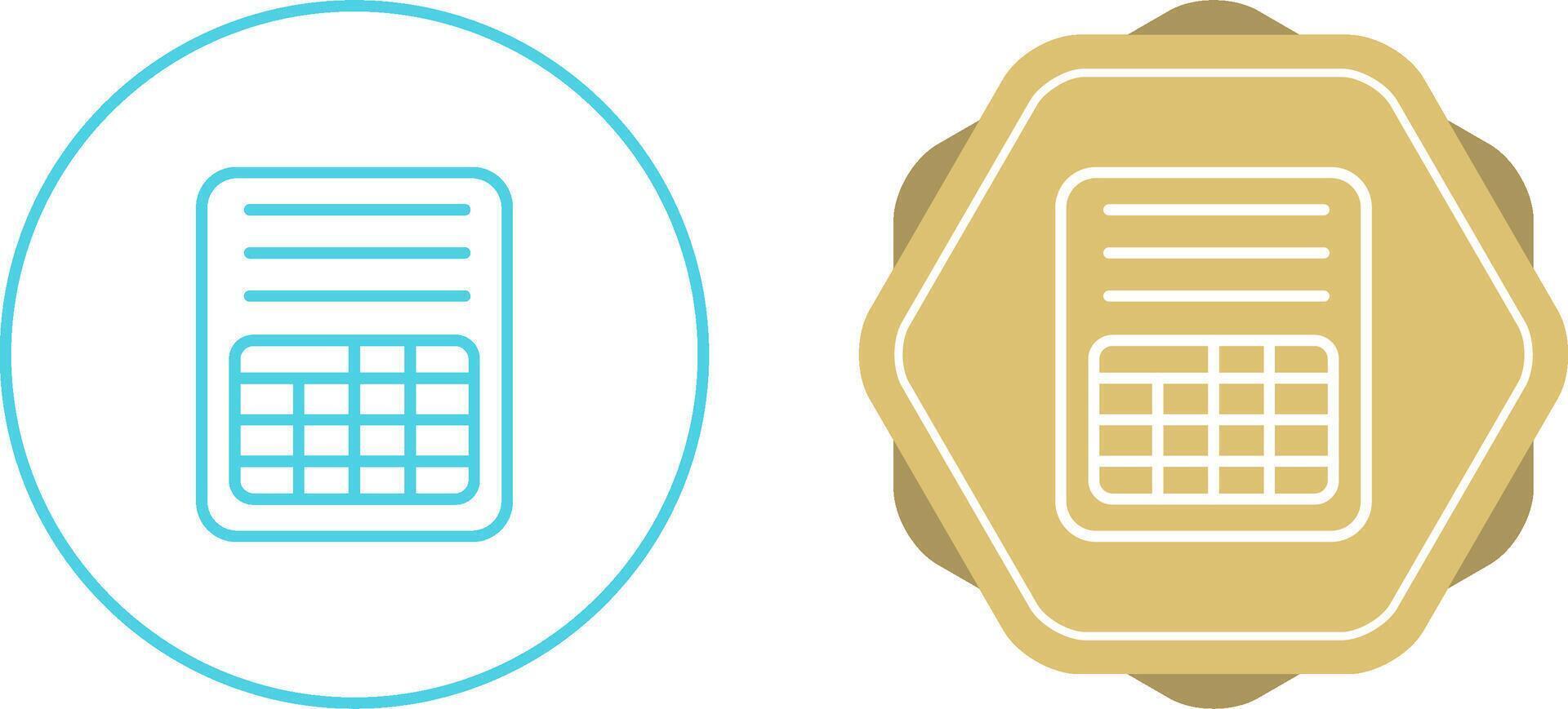 Spreadsheet Vector Icon