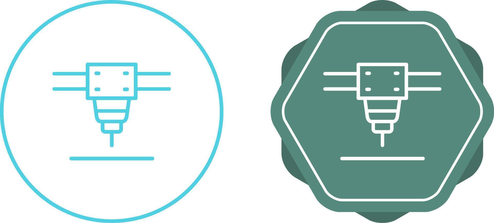 Laser Cutting Machine Vector Icon